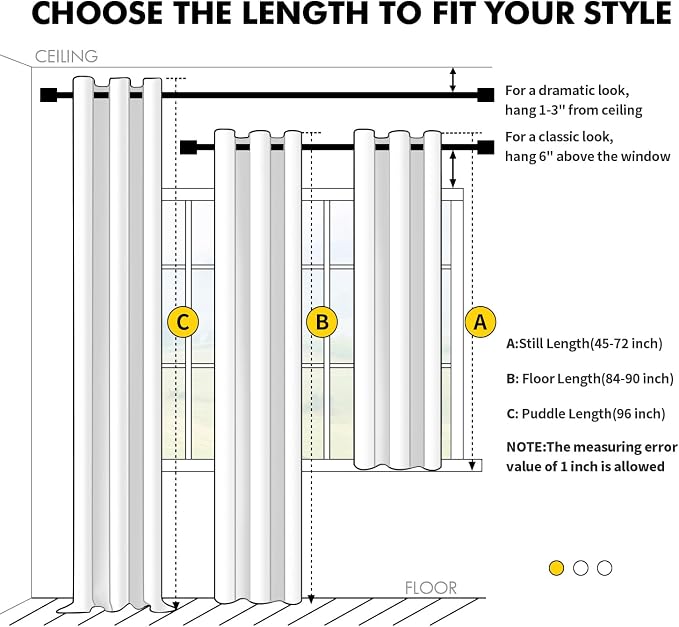 MIULEE Blackout Curtains for Bedroom 2 Panels 40 x 45 Inch Long Sand | Thermal Insulated, Living Room Darkening Grommet Drapes, Noise Reducing, Light Blocking Window Treatments
