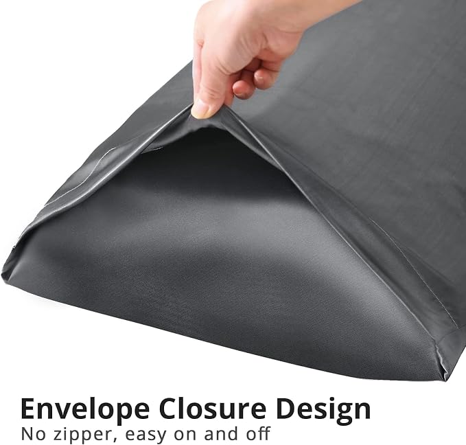 Body Pillow with Satin Pillowcase, Body Pillow for Adults, Grey | 20"x54", Removable Cover, OEKO-TEX Certified Down Alternative Filling,Washing Machine