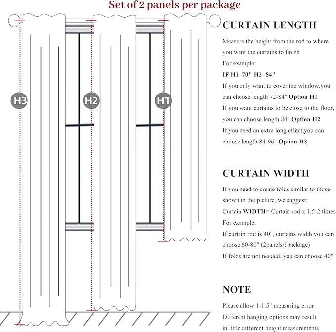 Pleat Linen Blend Room Darkening Curtains 92 Inch Length 2 Panels Set for Living Room, Natural Melange Grey for Bedroom Windows Blackout Drapes Heat Blocking Curtain for Summer Heat (50"Wx92"L)