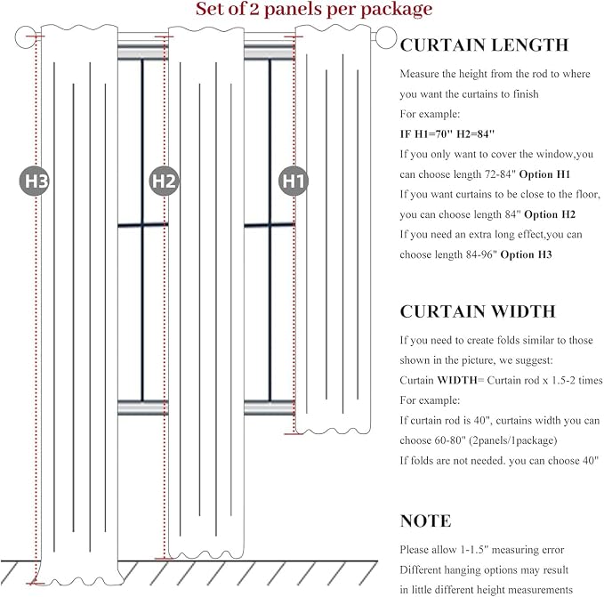 QJmydeco Grey Short Length Blackout Curtains for Bedroom 63 Inch Length Pretty Custom Drapes Thermal Kitchen Traverse Curtains with Hooks for Track/Back Tab Basement Window(50"W x 63"L 2Panels,Gray)