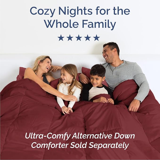 Queen Size 4 Piece Sheet Set - Comfy Breathable & Cooling Sheets - Burgundy | Hotel Luxury Bed Sheets for Women & Men, Deep Pockets, Easy-Fit, Extra Soft and Wrinkle Free Sheets, Oeko-Tex Bed Sheet Set