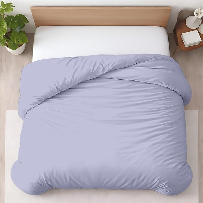 1 Pc 120" x 98" Duvet Cover Oversized King 100% Egyptian Cotton - 600 Thread Count Comforter Cover, Zipper Closure & Corner Ties - Fits Large King Inserts - Cornflower Blue
