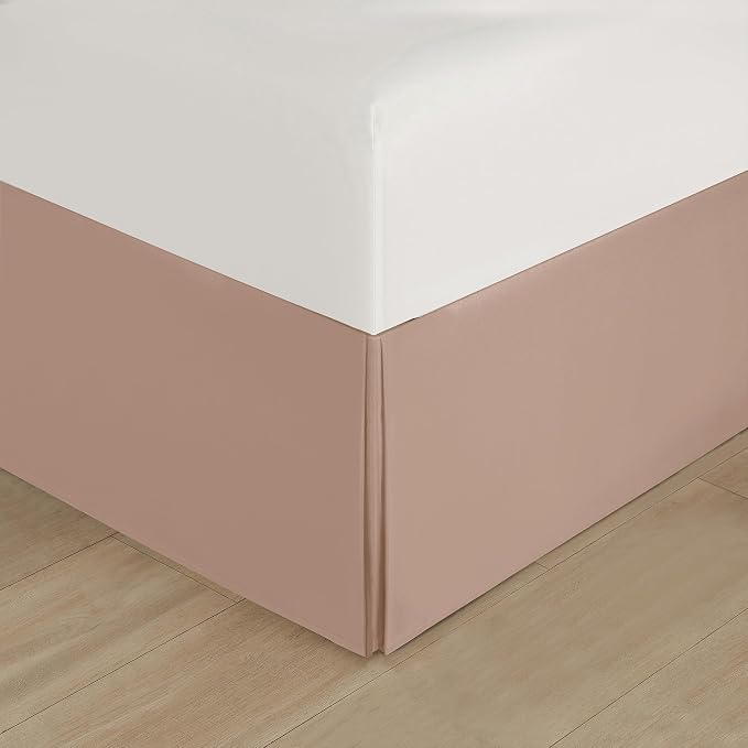 Blush California King Comforter Set 7 Pieces, Jacquard Woven with Damask, Bedding Set in a Bag Includes Comforter, Bed Skirt, Pillow Shams, and Decorative Pillows