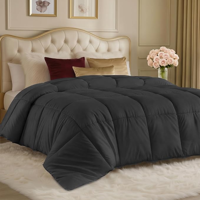 Utopia Bedding Duvet Insert, Twin Comforter 64 x 88 Inches, Grey | Cozy All Season Comforter for Kids and Teens, Unisex, Down Alternative Fill, Soft Microfiber Shell, Machine Washable.
