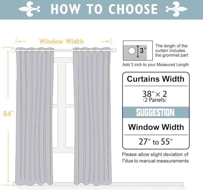 ChrisDowa 100% Blackout Curtains for Bedroom 84 Inches Long 2 Panels Set | 2 Thick Layers, Thermal Insulated, Light Blocking, Grommet, Window Treatment, Living Room Drapes, Brown, 38 x 84 Inch