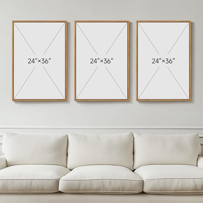 Large Framed Vintage Neutral Tree Ring Wall Art for Living Room, 24x36 In | Modern, Minimalist, Rustic, Nature, Wood grain pictures, Bedroom decor, Hallway art, Office, Ready to hang, Wood frame