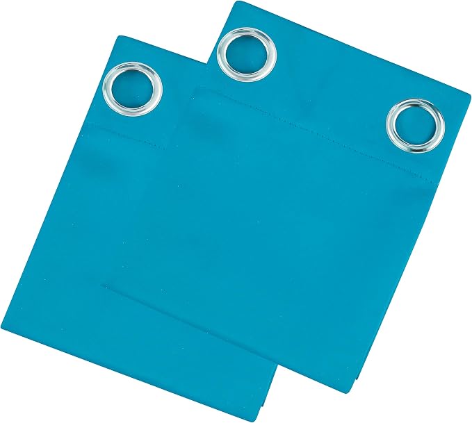 Teal Thermal Blackout Curtains/42 x 95 Inch/Set of 2 Panels Room Darkening Curtains for Bedroom