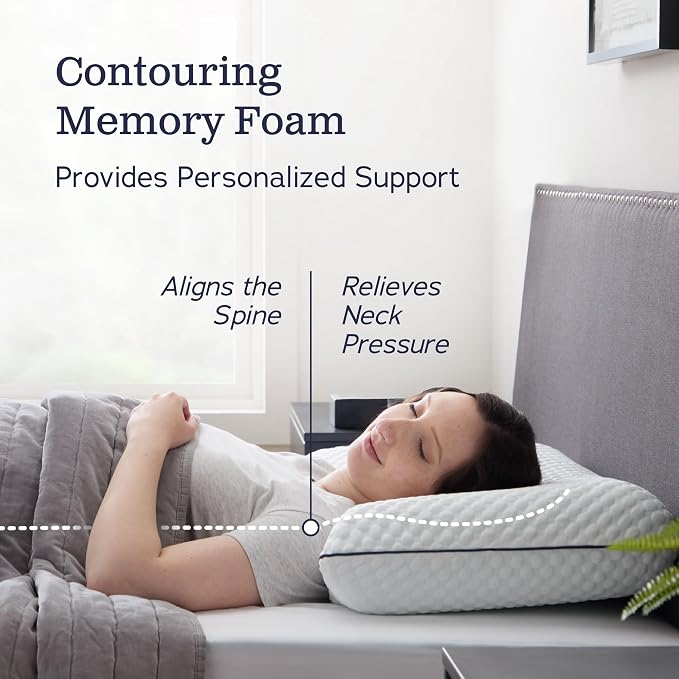 WEEKENDER Gel Memory Foam Pillow - Standard Size - Medium Firm Feel - Neck and Shoulder Support - Side & Back Sleepers - Home, Hotel, & Hospital Essentials - CertiPur Certified (Pack of 6)