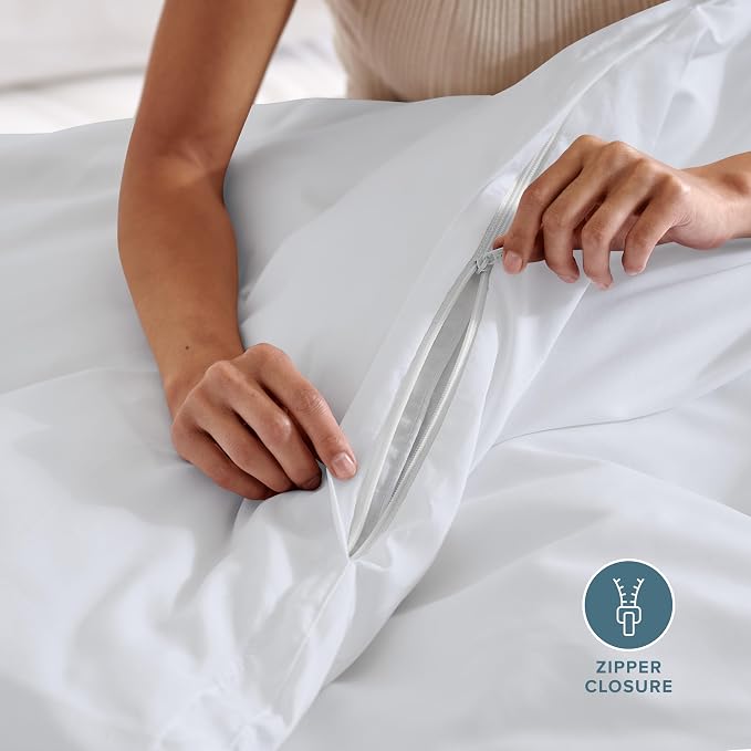 Bare Home Duvet Cover Set 1800 Ultra-Soft (King, White) | Lightweight, Cooling, Breathable, Premium 1800 Ultra-Soft, All-Season