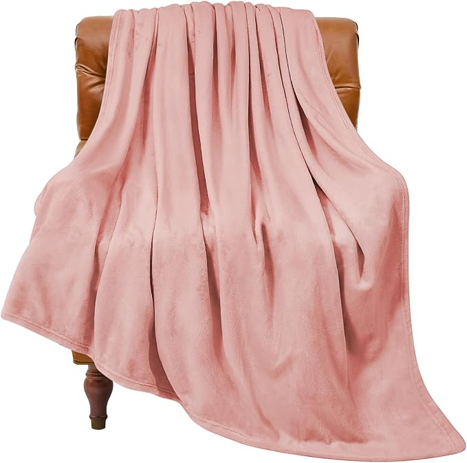 BEDELITE Fleece Blanket Soft Plush Twin Size Blanket Pink 60"x80" | Ultra Soft Fleece, Plush Microfiber, Lightweight Warmth, All Season Comfort, Fade Resistant, Machine Washable, Couch Sofa Bed