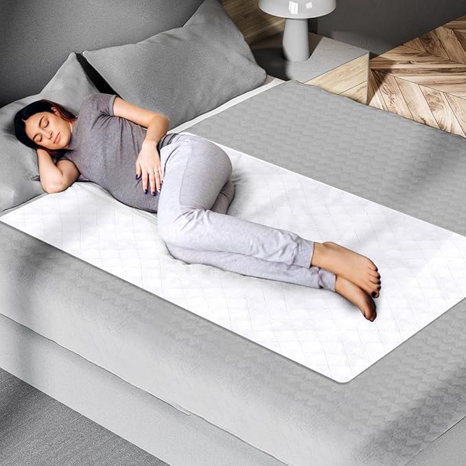 Epica Incontinence Bed Pads Washable Waterproof, 34"x52" (2 Pack), USA Made | 500 Washes, Reusable Heavy Absorbency Washable Pee Pads for Adults, Elderly & Pets - White