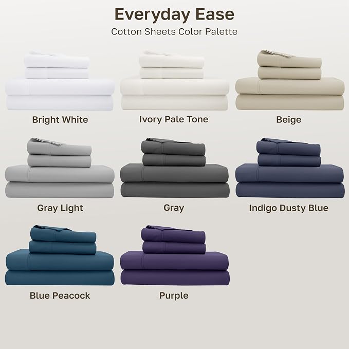 California Design Den 100% Cotton Sateen King Size Sheets Set, 6 Pcs, Beige | 6 Pcs with 4 Pillowcases, 400 Thread Count Backed by Good Housekeeping Seal, 16" Deep Pocket, All-Around Elastic, Durable