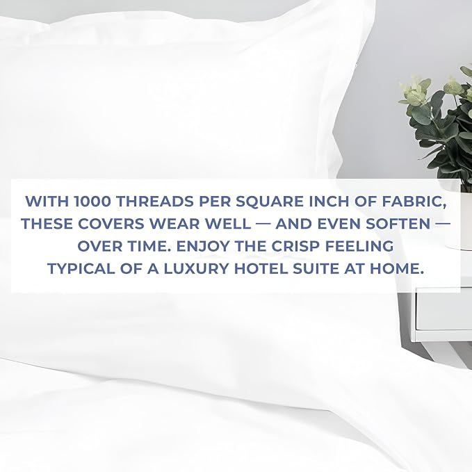 1 Pc Duvet Cover King Size-100% Egyptian Cotton Ultra Soft Premium Durable Comforter Cover Zipper Closure & Corner Ties - (White, 104" X 94")