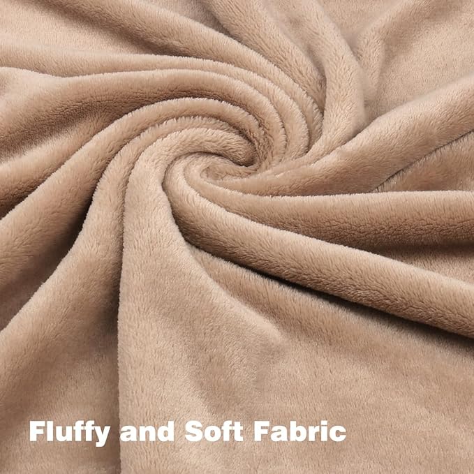 Onarway Dog Blanket Washable for Puppy: 4 Packs Dog Blankets 40”x28” | Fluffy Soft Small Throw for Cat Puppy Kitten Dogs - Fleece Pet Blankets for Bed Sofa Car and Indoor - Grey and Khaki