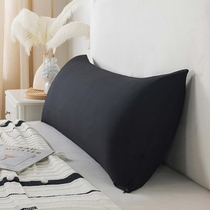 WhatsBedding Memory Foam Body Pillow with Cover, Long Bed Pillow for Adults | Breathable Zippered Cotton Cover,Long Pillow for Sleeping, Firm Pillow Fluffy Supportive for Side Sleepers