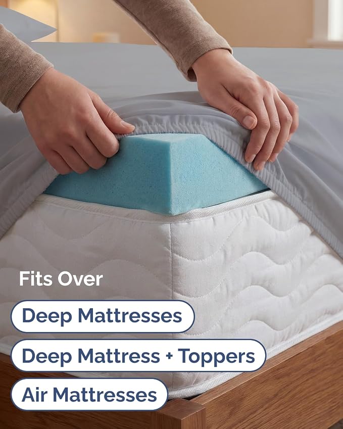 Extra Deep Twin XL Sheet Set - 4 Piece College Dorm Room - Steel Blue | College Dorm Room Essentials, Easy & Secure Fit, Ultra-Soft, Wrinkle & Fade Free, Comfy Sheets Set with Extra Deep Pockets