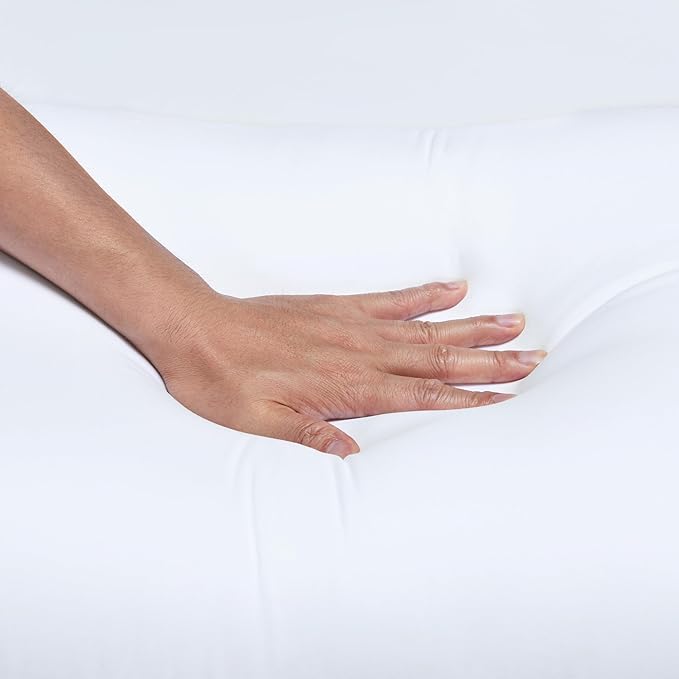 Amazon Basics Down Alternative Pillows for Stomach and Back Sleepers, Soft Density, Standard Size 26" x 20", White, 2-Pack