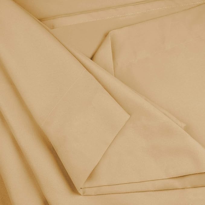 Hearth & Harbor Extra Deep Pocket Sheets - Fits Mattress 18-24 Inches Deep - Extra Deep Pocket California King Size - 6 Piece Cal King Sheets - Cal King, Camel