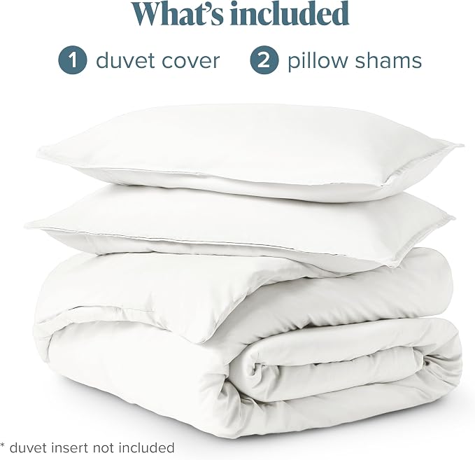 Bare Home Duvet Cover Set 1800 Ultra-Soft (King, Antique White) | Lightweight, Cooling, Breathable, Premium 1800 Ultra-Soft, All-Season