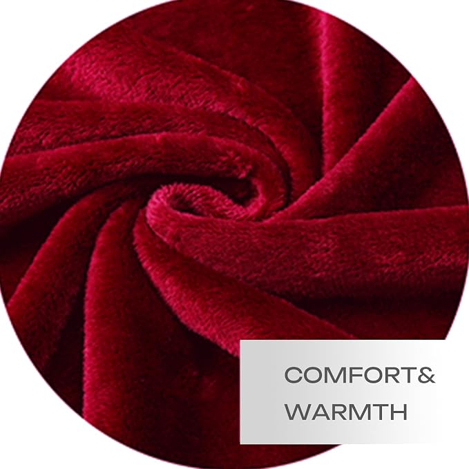 Red Fleece Plush Throw Blanket 90"x90"for Couch Sofa Fuzzy Cozy Flannel | Super Soft Lightweight Microfiber Blanket for Bed Chair bedroom Home Decor All Season,Birthday Gifts for Women Mom Adult