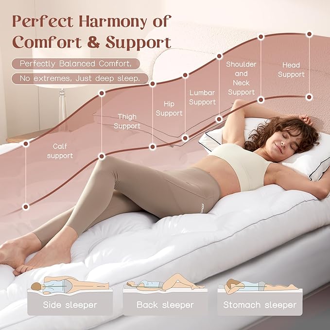 4 Inch Memory Foam Mattress Topper Back Pain Relief Twin Size | High-Density Breathable Bed Topper for Pressure Relief,Extra Thick Soft Supportive Mattress Pad 75x39x4 Inch