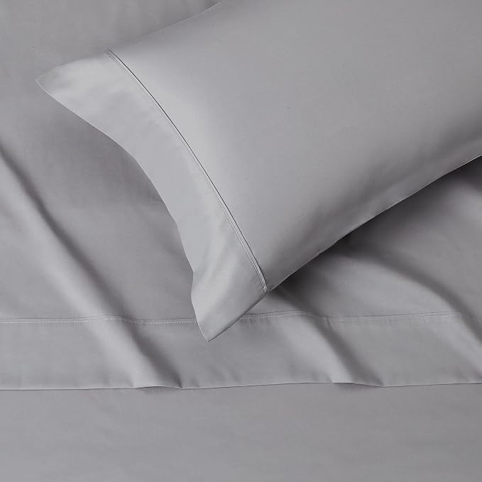 Amazon Basics Lightweight Super Soft Easy Care Wrinkle-Free Breathable Brushed Microfiber 3-Piece Bed Sheet Set with 14-Inch Deep Pockets, Twin, Dark Gray, Solid