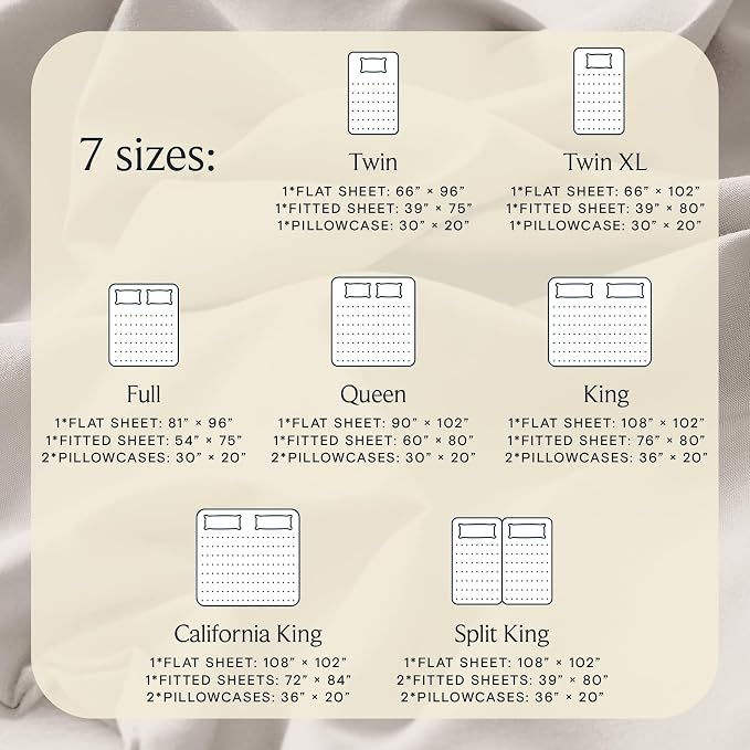 LuxClub Full Size Sheets, Cooling & Soft Deep Pocket Bed Sheets, 4PC | LuxClub Silky Fitted Sheet & Pillowcase Sets, Breathable Hotel Luxury Bedding for Mattress Wrinkle Free, Linen