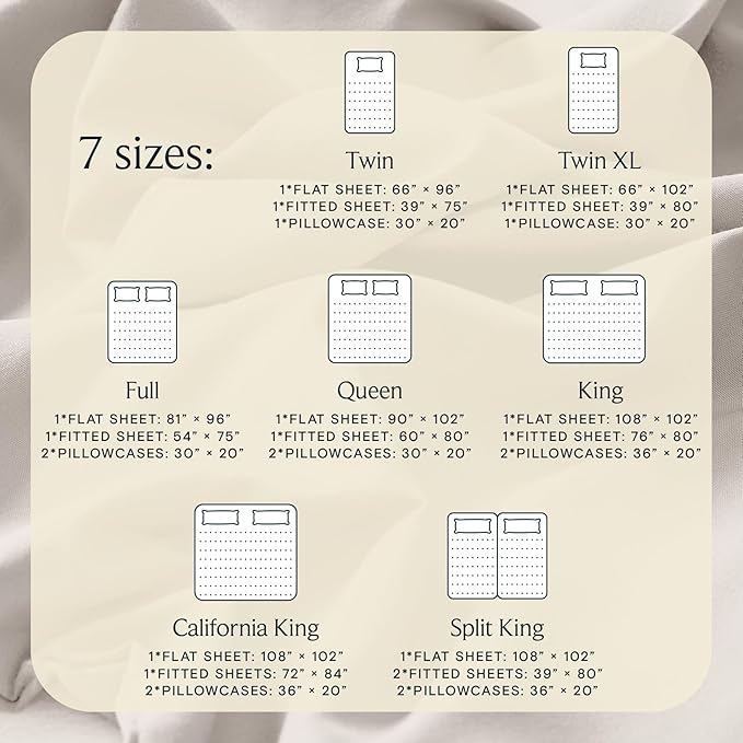 Split King Sheets for Adjustable Bed, Soft Deep Pocket Bed Sheets Set, 5PC | LuxClub Silky Fitted Sheet & Pillowcase Sets, Breathable Hotel Luxury Bedding for Mattress Wrinkle Free, Linen