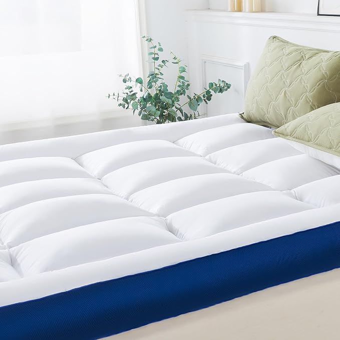 WhatsBedding 4 Inch Memory Foam Full Size Mattress Topper for Back Pain