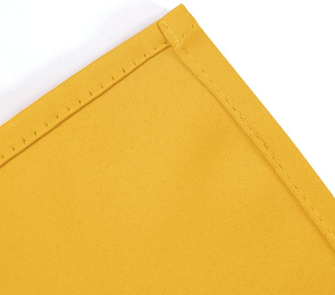 Blackout Curtains 52 x 120 Inch Long Yellow Curtains Set of 2 Panels Room Darkening Curtains for Bedroom and Living Room