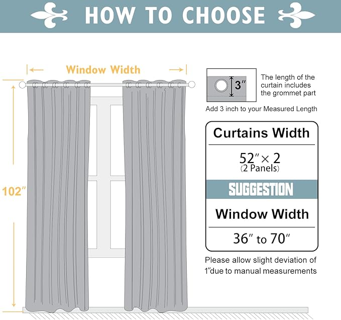 ChrisDowa 100% Blackout Curtains for Bedroom 102 Inches Long 2 Panels Set | 2 Thick Layers, Thermal Insulated, Light Blocking, Grommet, Long Window Drapes, for Living Room, Light Beige, 52 x 102 Inch