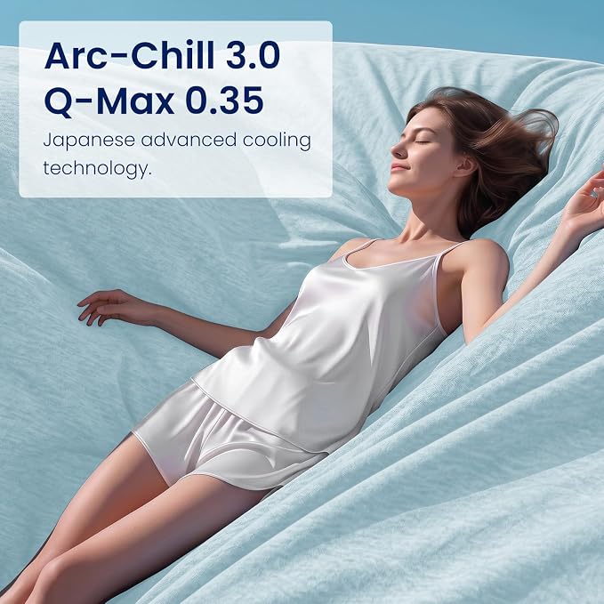 Topcee Cooling Blanket King Size 90"x108" for Hot Sleepers Summer Blanket | Absorbs Heat Cold Summer Blanket for Night Sweats & Menopause Q-Max>0.5 Lightweight Breathable Soft Double-Side Cooling