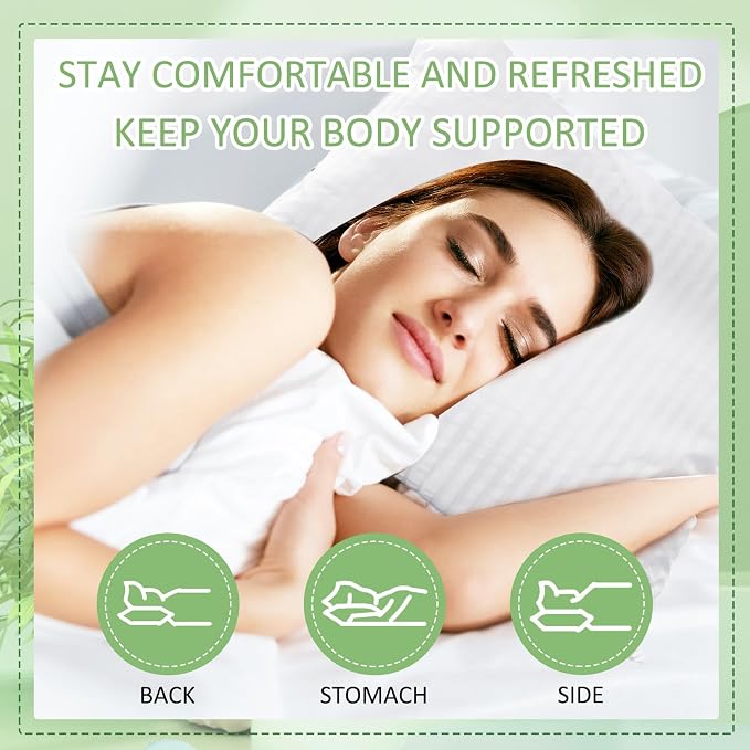 Barydat 20 Pcs Standard Bed Pillows for Sleeping,20 x 26 Inch | Soft, Hotel Bedding Pillows Inserts, for Stomach Side and Back Sleepers, Hotels Guesthouses Dormitories Nursing Home and More