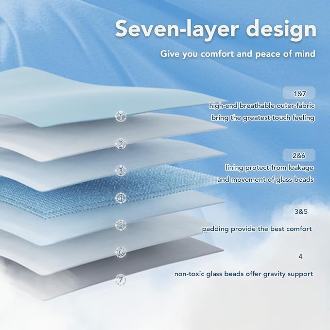 Weighted Blanket (20lbs 80"x87" King Size) Soft Cooling Heavy Blanket Sleeping, Apply to 190-210 lbs Body, Thick Breathable Blanket with Glass Bead, Easy Care