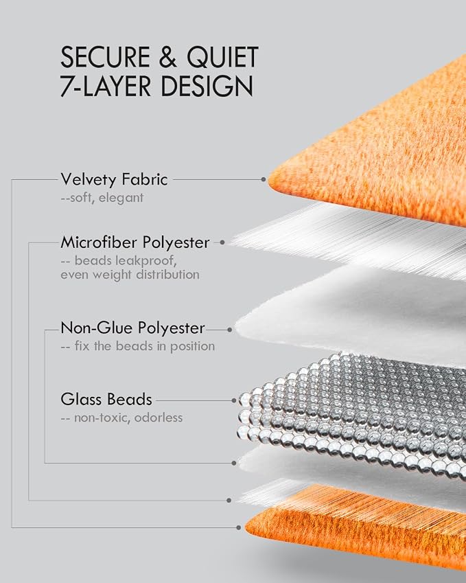 Kaisa Weighted Lap Blanket for Adults, 7lbs 41" x 53", Leaf Pattern, Orange | Washable Weighted Blankets, Small Portable Blanket for Relaxation, Cozy Luxury Crystal Velvet All-Season Heavy Blanket