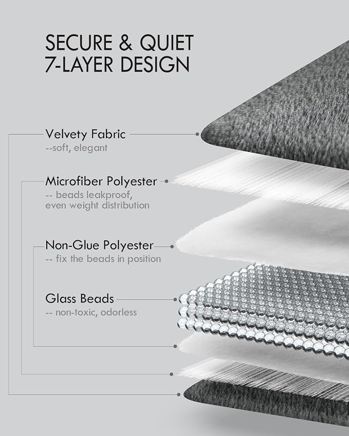 Kaisa Weighted Lap Blanket for Adults, 7 lbs 41" x 53", Leaf Pattern, Gray | Washable Weighted Blankets, Small Portable Blanket for Relaxation, Cozy Luxury Crystal Velvet All-Season Heavy Blanket