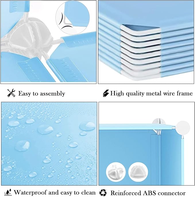 AWTATOS Closet Organizer 8 Cube Storage Shelves, Blue | Closet Storage, Clothes Organizers, Stackable Cubby Shelving, for Closet Bedroom Living Room