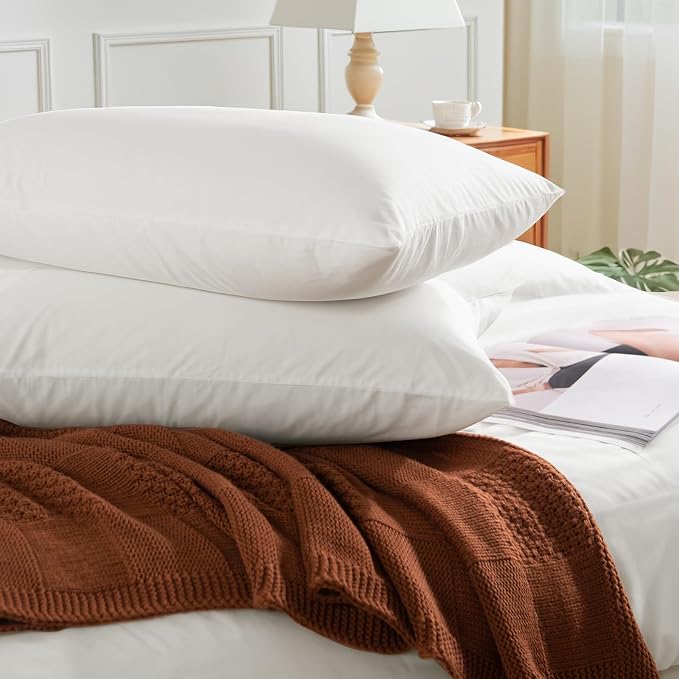NEXHOME PRO Duvet Cover Set 100% Washed Cotton Full Size Linen Feel Textured Organic Natural 3 Pieces Bedding Set with Zipper Closure and Corner Ties, Breathable and Soft (White, No Comforter)