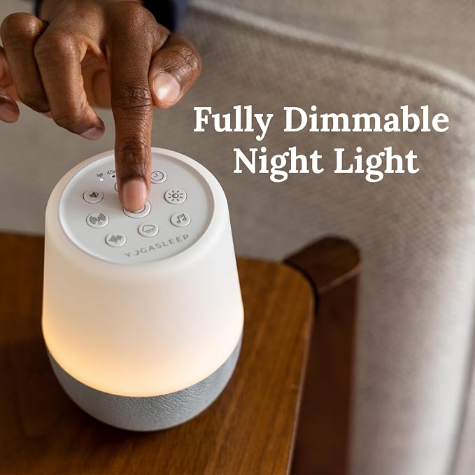 Yogasleep Duet White Noise Sound Machine & Night Light, 30 Natural Sounds,Bluetooth-Wireless Speaker for Travel,Office Privacy,Concentration,Sleep Aid for Adults & Baby, Registry & Nursery Gift,White