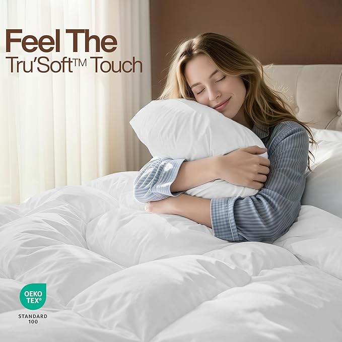 Utopia Bedding California King Comforter, Duvet Insert, White, 96 x 102 in | Soft and Fluffy Down Alternative Bed Comforter, All Season, Breathable, Corner Tabs, Box Stitched, Durable, Machine Washable