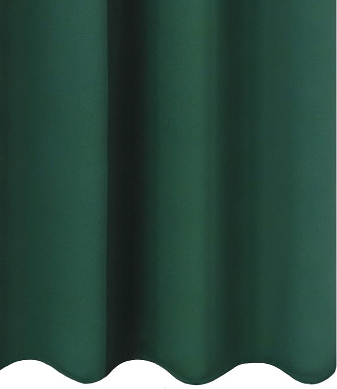 Dark Green Thermal Blackout Curtains/52 x 72 Inch/Set of 2 Panels Room Darkening Curtains for Bedroom