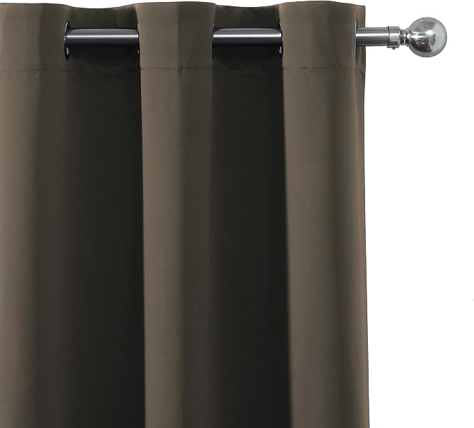 Blackout Curtains 66 x 95 inch/Chocolate Brown Curtains Set of 2 Panels/Thermal Insulated Room Darkening Bedroom Curtains