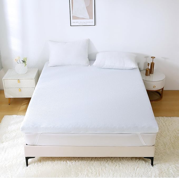 MUXHOMO 2 Inch 7-Zone Full Mattress Topper, Egg Crate Memory Foam Mattress Topper Full Size for Back Pain, Lavender Gel Infused Bed Pad, CertiPUR-US and Oeko-TEX Certification (54"×75")