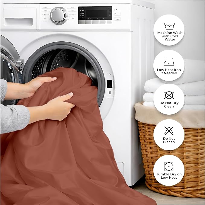 1 Pc Duvet Cover King Size-100% Egyptian Cotton 600 Thread Count Ultra Soft Premium Durable Comforter Cover Zipper Closure & Corner Ties - (Burnt Orange, 104" X 94")