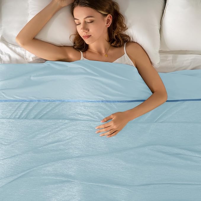 Topcee Cooling Blanket Twin 60"x90" for Hot Sleepers Summer Blanket | Absorbs Heat Cold Summer Blanket for Night Sweats & Menopause Q-Max>0.5 Lightweight Breathable Soft Double-Side Cooling