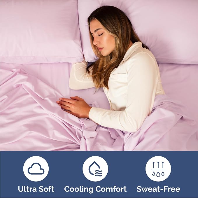 Queen Size 4 Piece Sheet Set - Breathable & Cooling Sheets - Light Pink | Hotel Luxury Bed Sheets for Women & Men, Deep Pockets, Easy-Fit, Extra Soft and Wrinkle Free Sheets, Oeko-Tex Bed Sheet Set