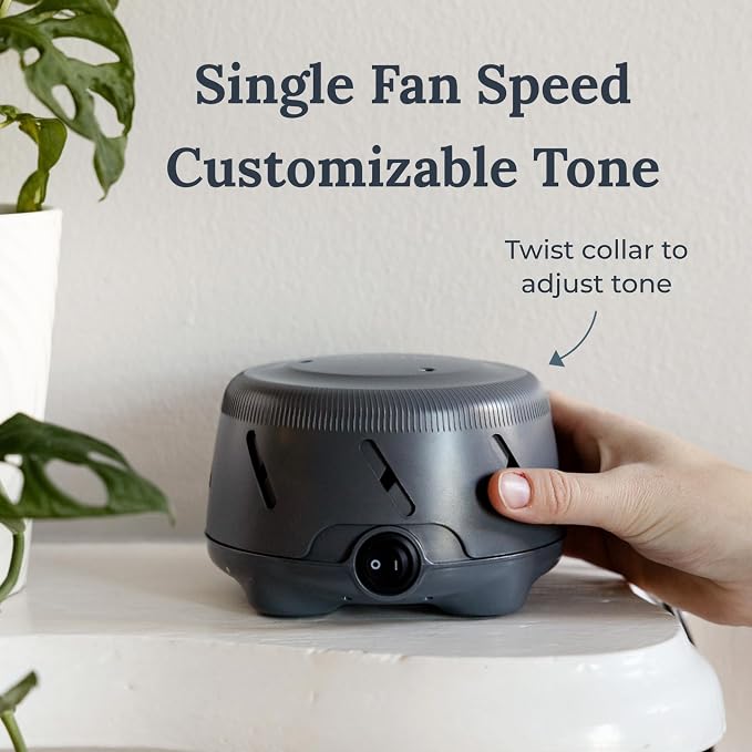 Yogasleep Dohm Uno White Noise Sound Machine, Real Fan Inside for Non-Looping White Noise, Sleep Aid, Office Privacy & Meditation for Adults & Baby, Registry Gift (Charcoal)