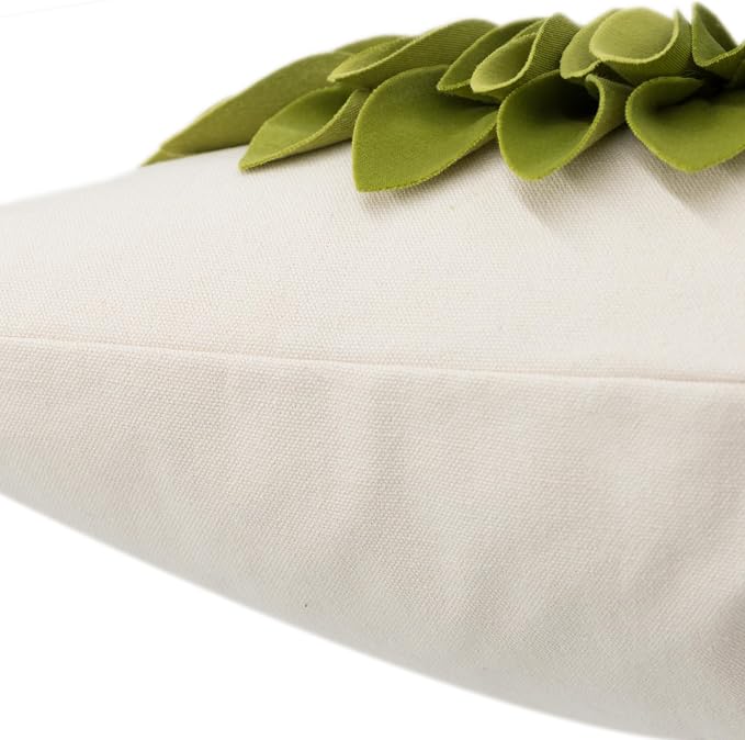 OiseauVoler 3D Sunflower Throw Pillow Cover Decorative Handmade Pillowcase Cushion Cover Case for Home Sofa Bed Living Room Decor 18x18 Inch Green
