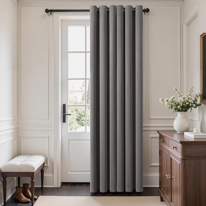 MIULEE Closet Curtain for Open Closet Without Door Grommet Top 34x80 Inches | Covers Closet, Privacy Curtains for Room Divider, Sun/Light Blocking, Quality Fabric, Doorway