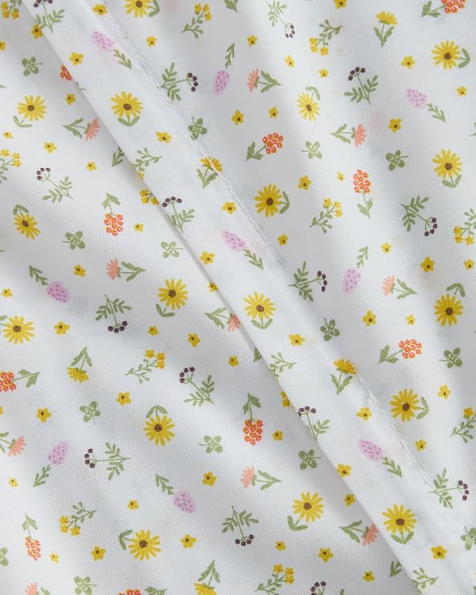 Duvet Cover King Size - Floral Duvet Cover - 3 Piece - Little Blooms | Soft Floral Duvet Cover 104 x 90 with 2 Pillow Shams, Zipper Closures & Ties, Floral Bedding for Women, Men, Kids & Teens